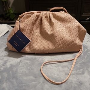 Adrienne Vittadini Blush Woven Crossbody